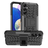 Samsung Galaxy A15 Anti-Slip Hybrid Cover med Stativ - Sort