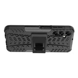 Samsung Galaxy A15 Anti-Slip Hybrid Cover med Stativ - Sort