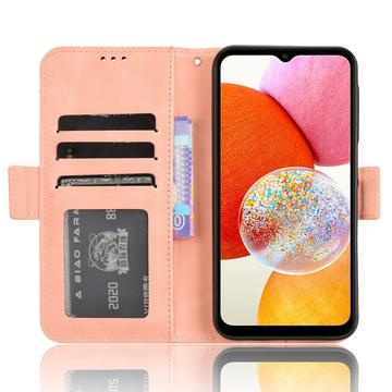 Samsung Galaxy A15 Pung Cover med Kortholder - Pink