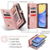Samsung Galaxy A15 Caseme 008 2-i-1 Multifunktionel Pung - Pink
