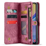 Samsung Galaxy A15 Caseme 008 2-i-1 Multifunktionel Pung - Rød