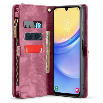 Samsung Galaxy A15 Caseme 008 2-i-1 Multifunktionel Pung - Rød