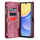 Samsung Galaxy A15 Caseme 008 2-i-1 Multifunktionel Pung - Rød