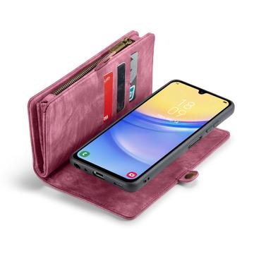 Samsung Galaxy A15 Caseme 008 2-i-1 Multifunktionel Pung - Rød