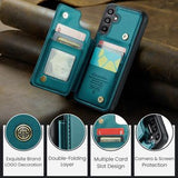 Samsung Galaxy A15 Caseme C22-etui RFID-kortpung - grøn