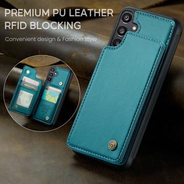 Samsung Galaxy A15 Caseme C22-etui RFID-kortpung - grøn