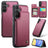 Samsung Galaxy A15 Caseme C22-etui RFID-kortpung - rød