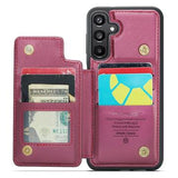 Samsung Galaxy A15 Caseme C22-etui RFID-kortpung - rød
