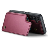 Samsung Galaxy A15 Caseme C22-etui RFID-kortpung - rød