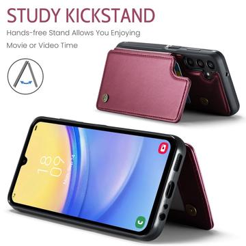 Samsung Galaxy A15 Caseme C22-etui RFID-kortpung - rød