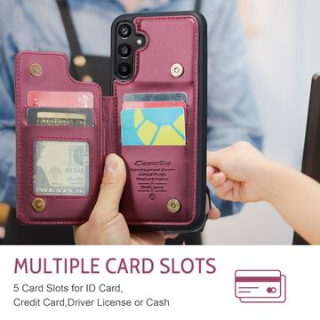 Samsung Galaxy A15 Caseme C22-etui RFID-kortpung - rød