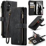 Samsung Galaxy A15 Caseme C30 Multifunktionel Pung - Sort