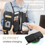 Samsung Galaxy A15 Caseme C30 Multifunktionel Pung - Sort