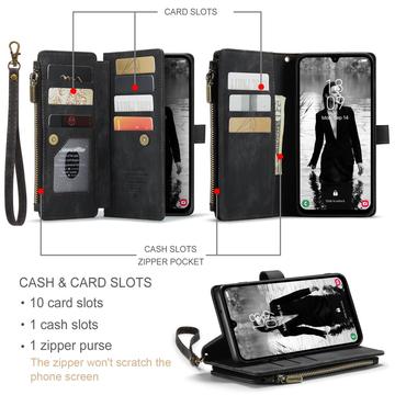 Samsung Galaxy A15 Caseme C30 Multifunktionel Pung - Sort