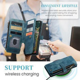 Samsung Galaxy A15 Caseme C30 Multifunktionel Pung - Blå