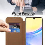 Samsung Galaxy A15 Flip cover med kortholder - MagSafe-kompatibel - Brun