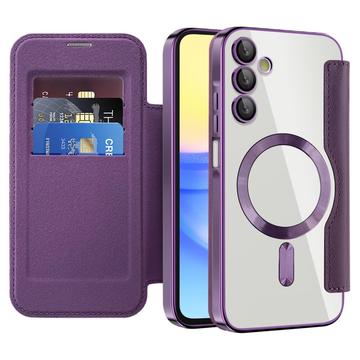 Samsung Galaxy A15 Flip cover med kortholder - MagSafe-kompatibel - Lilla