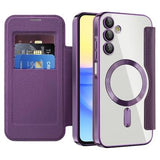 Samsung Galaxy A15 Flip cover med kortholder - MagSafe-kompatibel - Lilla