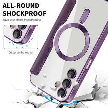 Samsung Galaxy A15 Flip cover med kortholder - MagSafe-kompatibel - Lilla