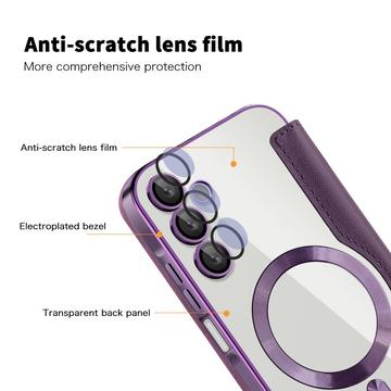 Samsung Galaxy A15 Flip cover med kortholder - MagSafe-kompatibel - Lilla