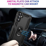 Samsung Galaxy A15 Hybrid Cover med Ring Holder - Sort