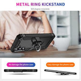 Samsung Galaxy A15 Hybrid Cover med Ring Holder - Sort