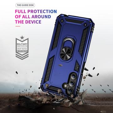 Samsung Galaxy A15 Hybrid Cover med Ring Holder - Blå