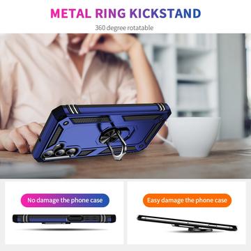 Samsung Galaxy A15 Hybrid Cover med Ring Holder - Blå