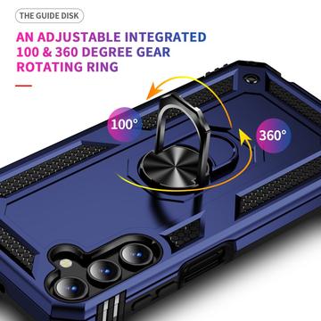 Samsung Galaxy A15 Hybrid Cover med Ring Holder - Blå