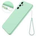 Samsung Galaxy A15 Liquid Silikone Cover med Strop - Grøn