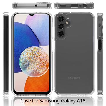 Samsung Galaxy A15 Ridsefast Hybrid Cover - Gennemsigtig