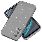 Samsung Galaxy A15 Stylish Glitter Series TPU Cover - Gennemsigtig Sort