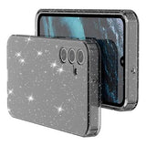 Samsung Galaxy A15 Stylish Glitter Series TPU Cover - Gennemsigtig Sort