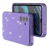 Samsung Galaxy A15 Stylish Glitter Series TPU Cover - Gennemsigtig Lilla