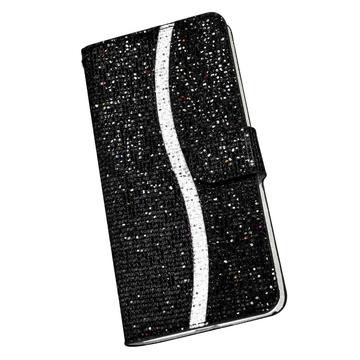Samsung Galaxy A15 Stilfuldt glitteretui - sort