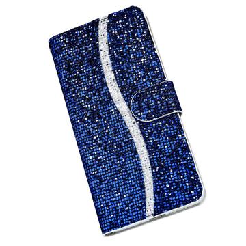 Samsung Galaxy A15 Stilfuldt glitterpungetui - blå