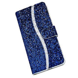 Samsung Galaxy A15 Stilfuldt glitterpungetui - blå