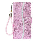 Samsung Galaxy A15 Stilfuldt glitterpungetui - pink