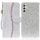 Samsung Galaxy A15 Stilfuldt glitterpungetui - sølv