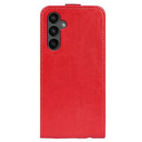 Samsung Galaxy A15 Vertikal Flip Taske med Kortholder - Rød