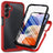 Samsung Galaxy A16 360 Beskyttelse Cover - Rød / Klar