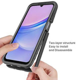 Samsung Galaxy A16 360 Beskyttelse Cover - Rød / Klar