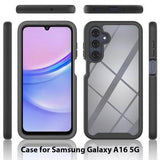 Samsung Galaxy A16 360 Beskyttelse Cover - Rød / Klar
