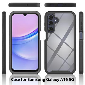 Samsung Galaxy A16 360 Beskyttelse Cover - Rød / Klar