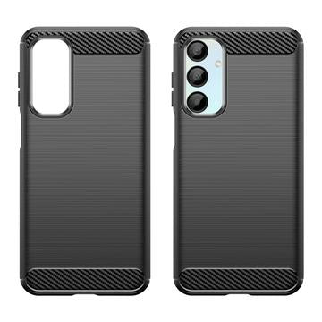 Samsung Galaxy A16 Børstet TPU Cover - Karbonfiber - Sort