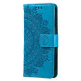 Samsung Galaxy A16 Mandala Serie Pung Etui - Blå