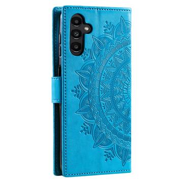 Samsung Galaxy A16 Mandala Serie Pung Etui - Blå
