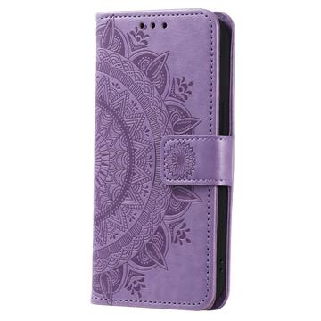 Samsung Galaxy A16 Mandala Serie Pung Etui - Lilla