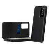 Samsung Galaxy A16 Smart Clear View Flip etui med kortplads - Sort