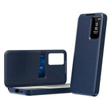 Samsung Galaxy A16 Smart Clear View Flip etui med kortplads - Safir